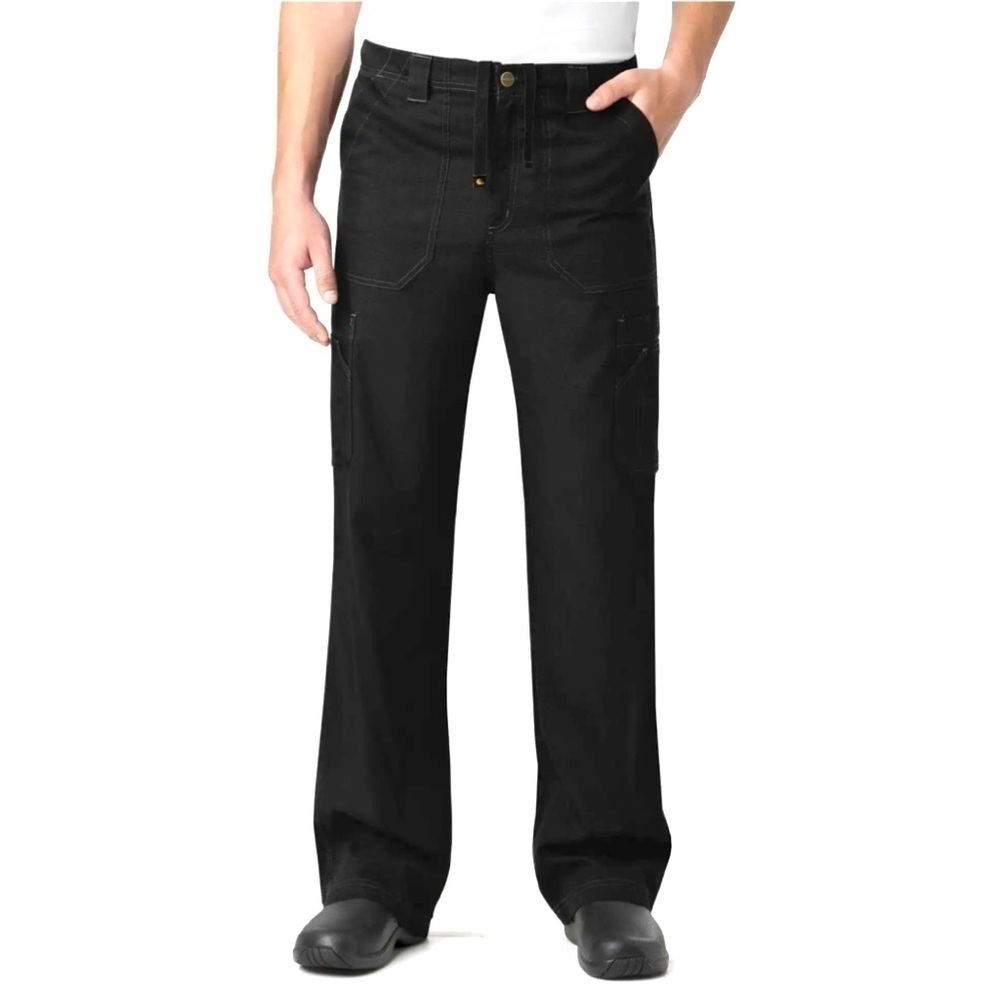 Carhartt Men’s Black RIPSTOP BOOT CUT 8-POCKET CARGO SCRUB PANT Size XS